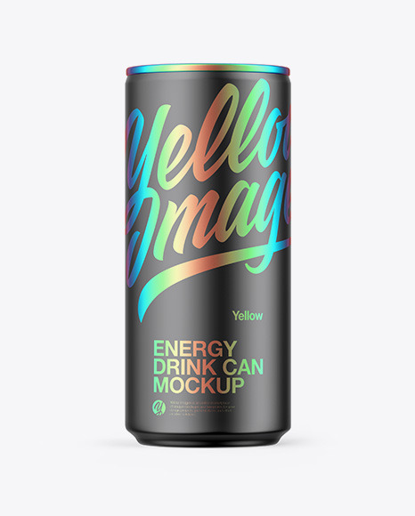 Matte Metallic Can Mockup Matte Metallic Can Mockup