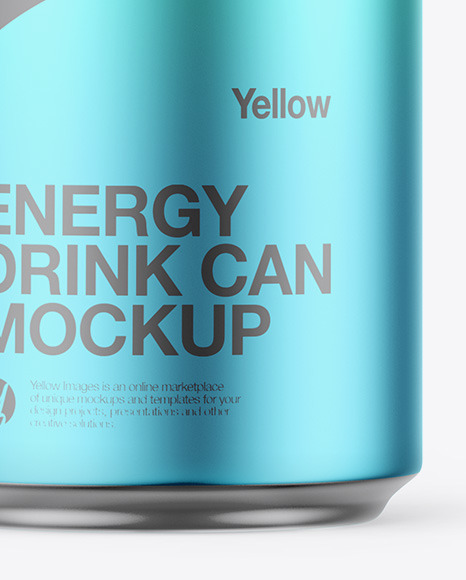 Matte Metallic Can Mockup Matte Metallic Can Mockup