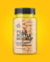 Clear Pills Bottle Mockup