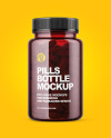 Colored Pills Bottle Mockup