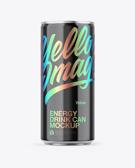 Metallic Can W/ Glossy Finish Mockup Metallic Can W/ Glossy Finish Mockup
