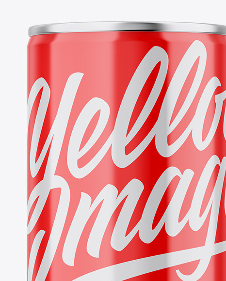 Metallic Can W/ Glossy Finish Mockup