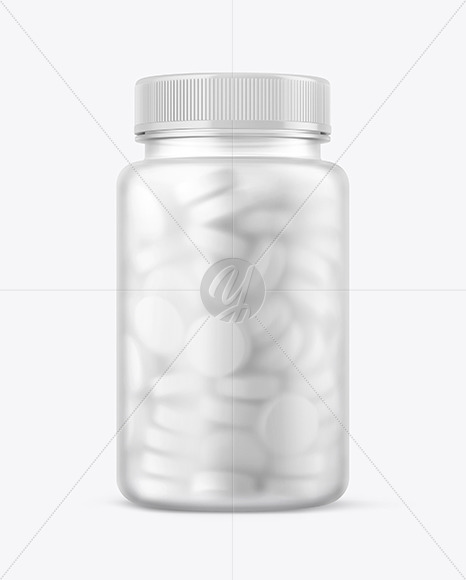 Frosted Pills Bottle Mockup