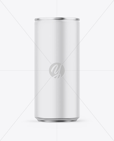 Metallic Can W/ Matte Finish Mockup