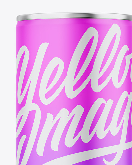 Metallic Can W/ Matte Finish Mockup