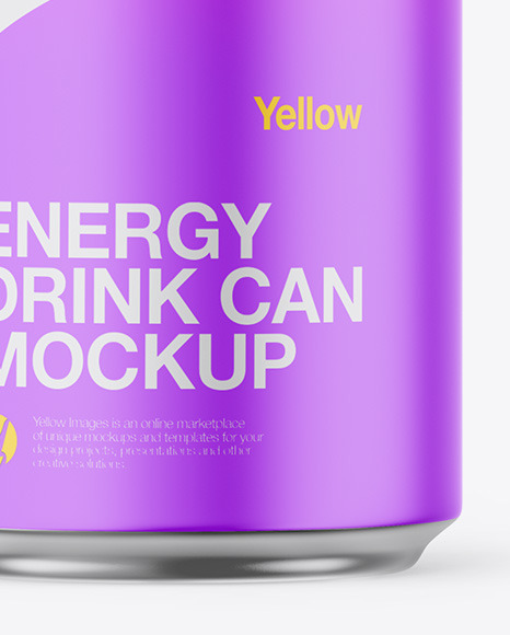 Metallic Can W/ Matte Finish Mockup