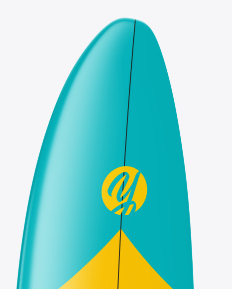 Funboard Surfboard Mockup - Left Side View