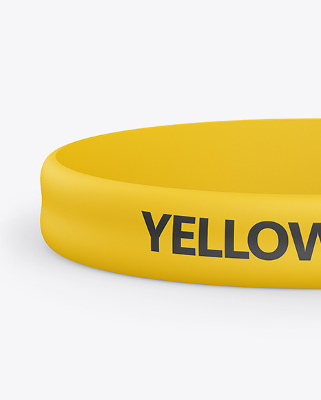 Matte Silicone Wristband Mockup