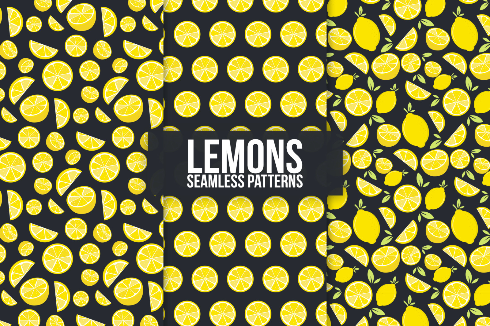 Lemons Seamless Patterns