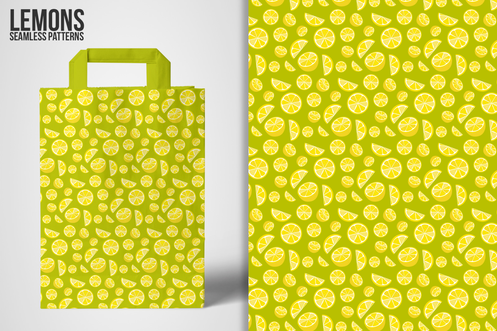 Lemons Seamless Patterns