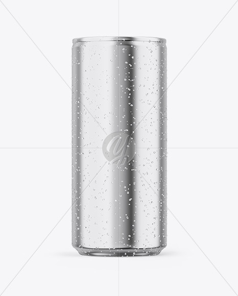 Glossy Metallic Can Mockup