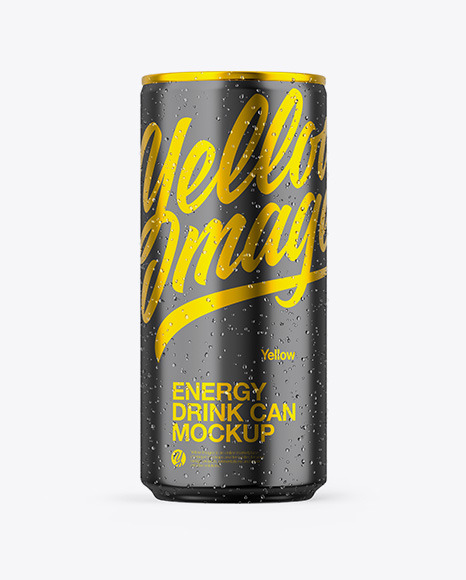 Glossy Metallic Can Mockup