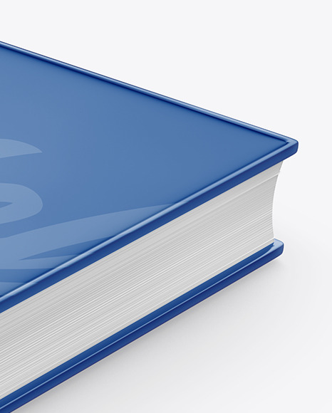 Hardcover Book w/ Glossy Cover Mockup