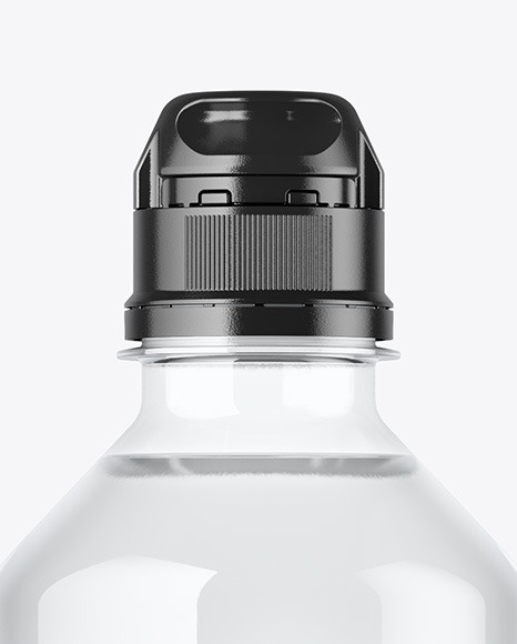 Clear PET Water Bottle Mockup