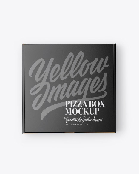 Closed Matte Pizza Box Mockup