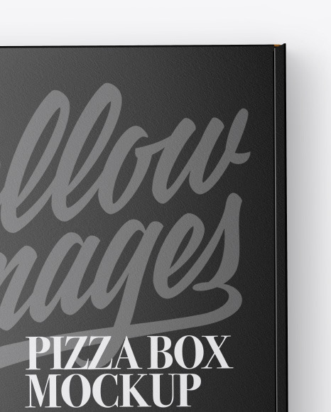 Closed Matte Pizza Box Mockup