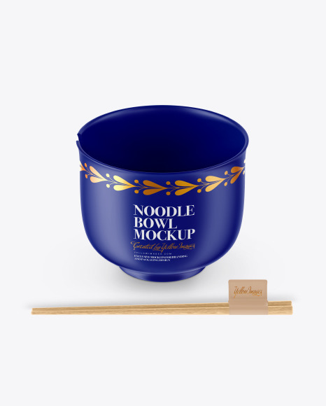 Matte Noodle Bowl Mockup