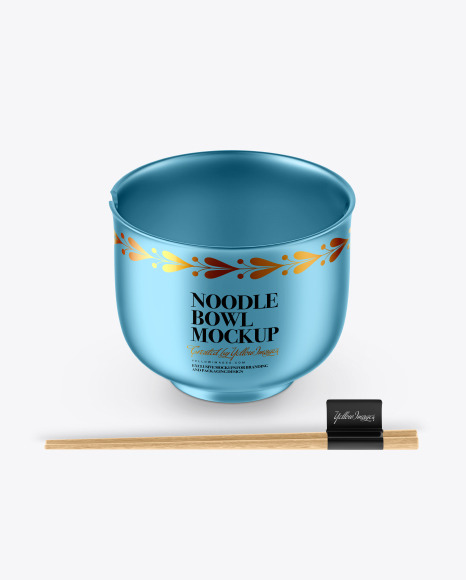 Metallic Noodle Bowl Mockup