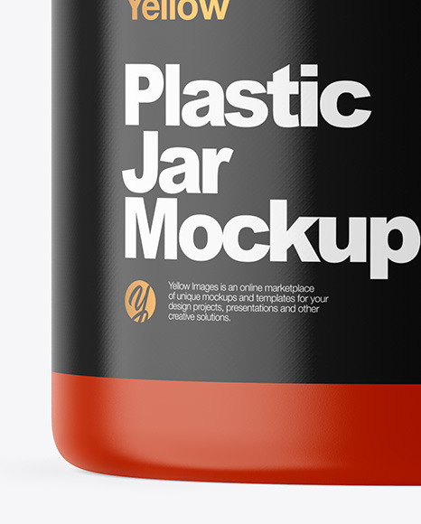 Matte Plastic Jar Mockup