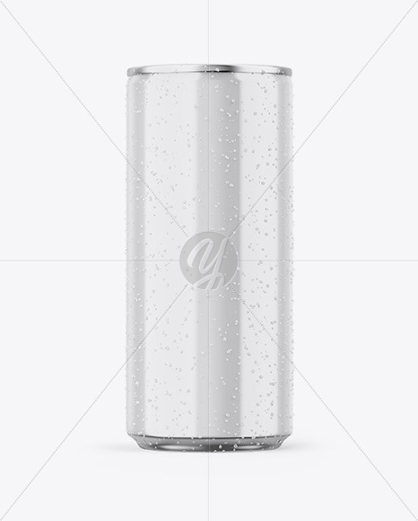 Metallic Can W/ Glossy Finish Mockup