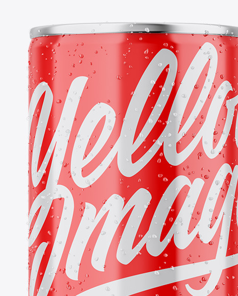 Metallic Can W/ Glossy Finish Mockup