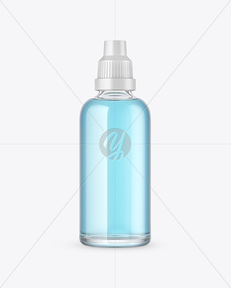 Clear Glass Bottle Mockup