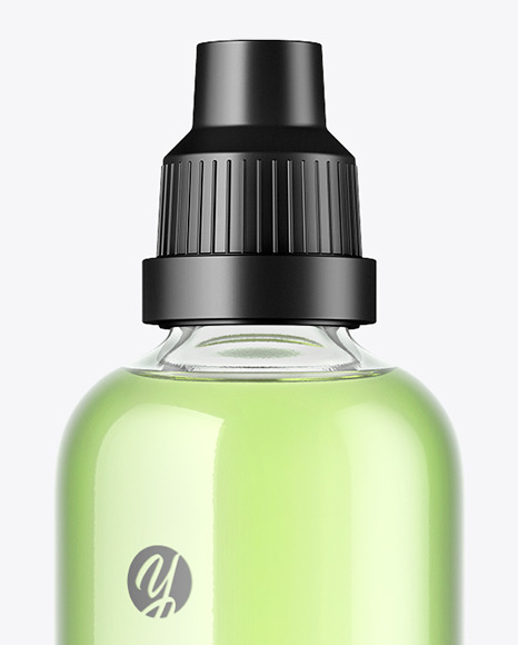 Clear Glass Bottle Mockup