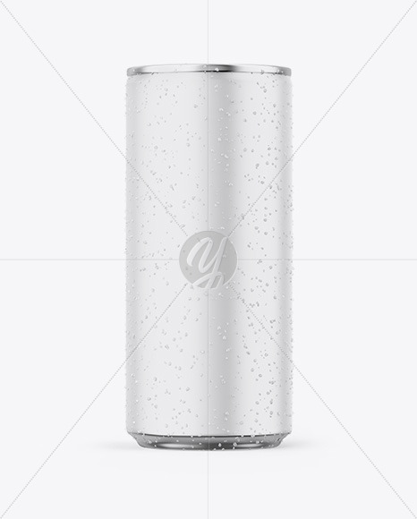 Metallic Can W/ Matte Finish Mockup