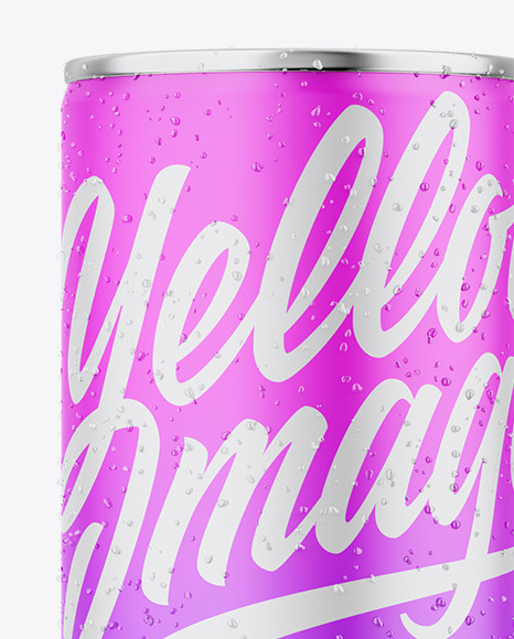 Metallic Can W/ Matte Finish Mockup Metallic Can W/ Matte Finish Mockup