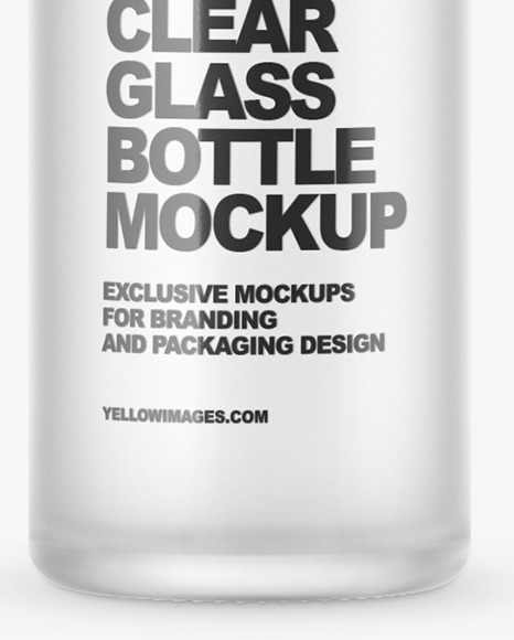 Frosted Glass Bottle Mockup