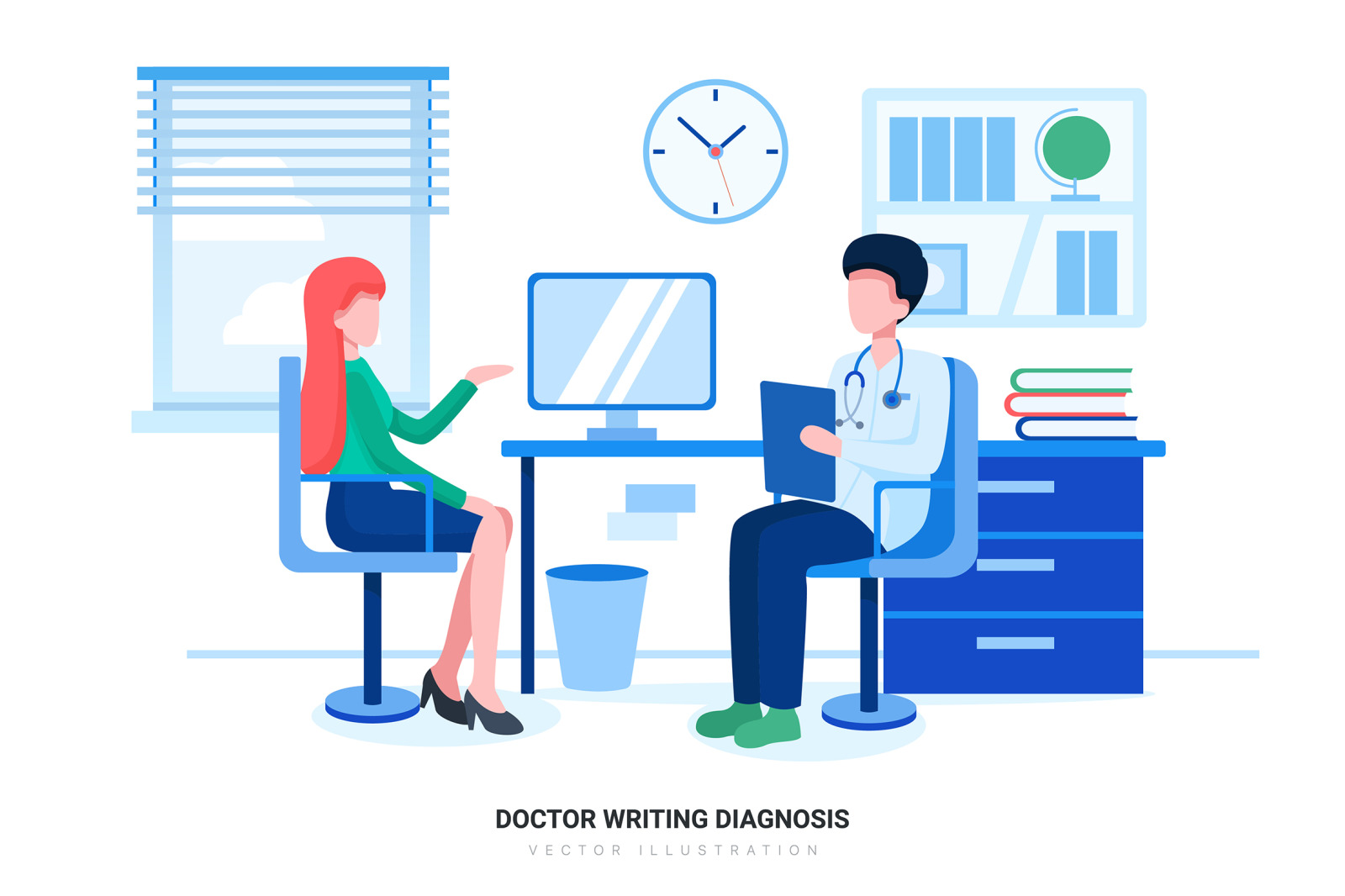 Hospital and Healthcare Vector Scenes