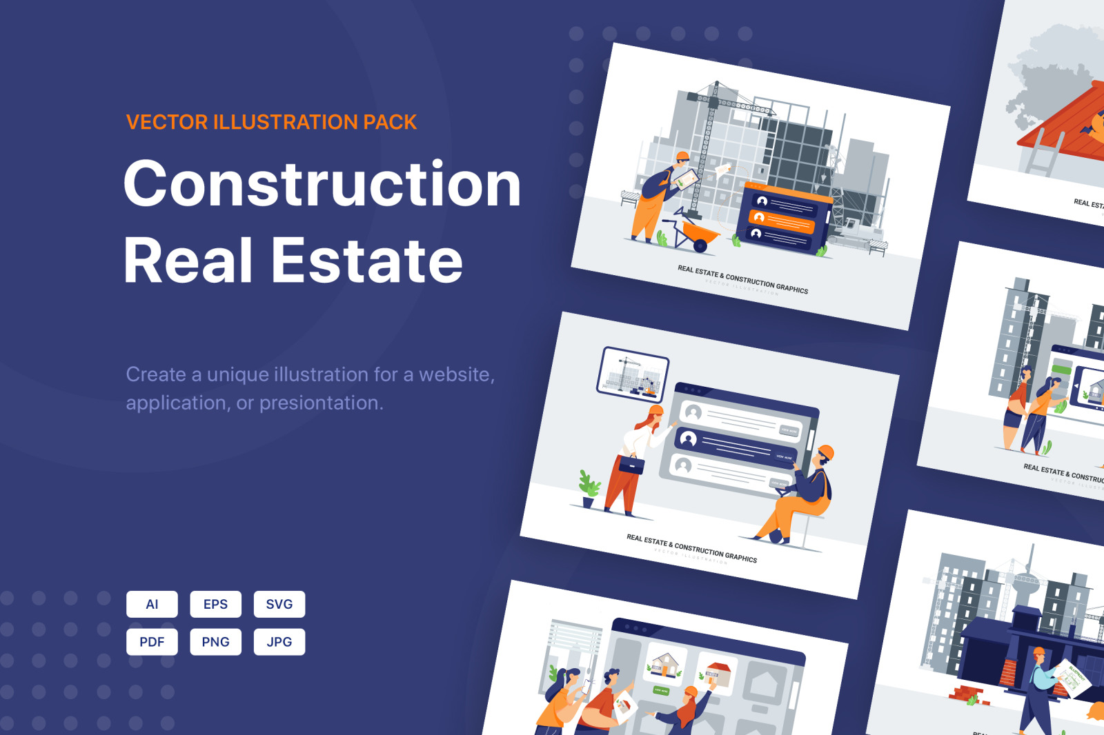 Construction &amp; Real Estate Vector Illustration