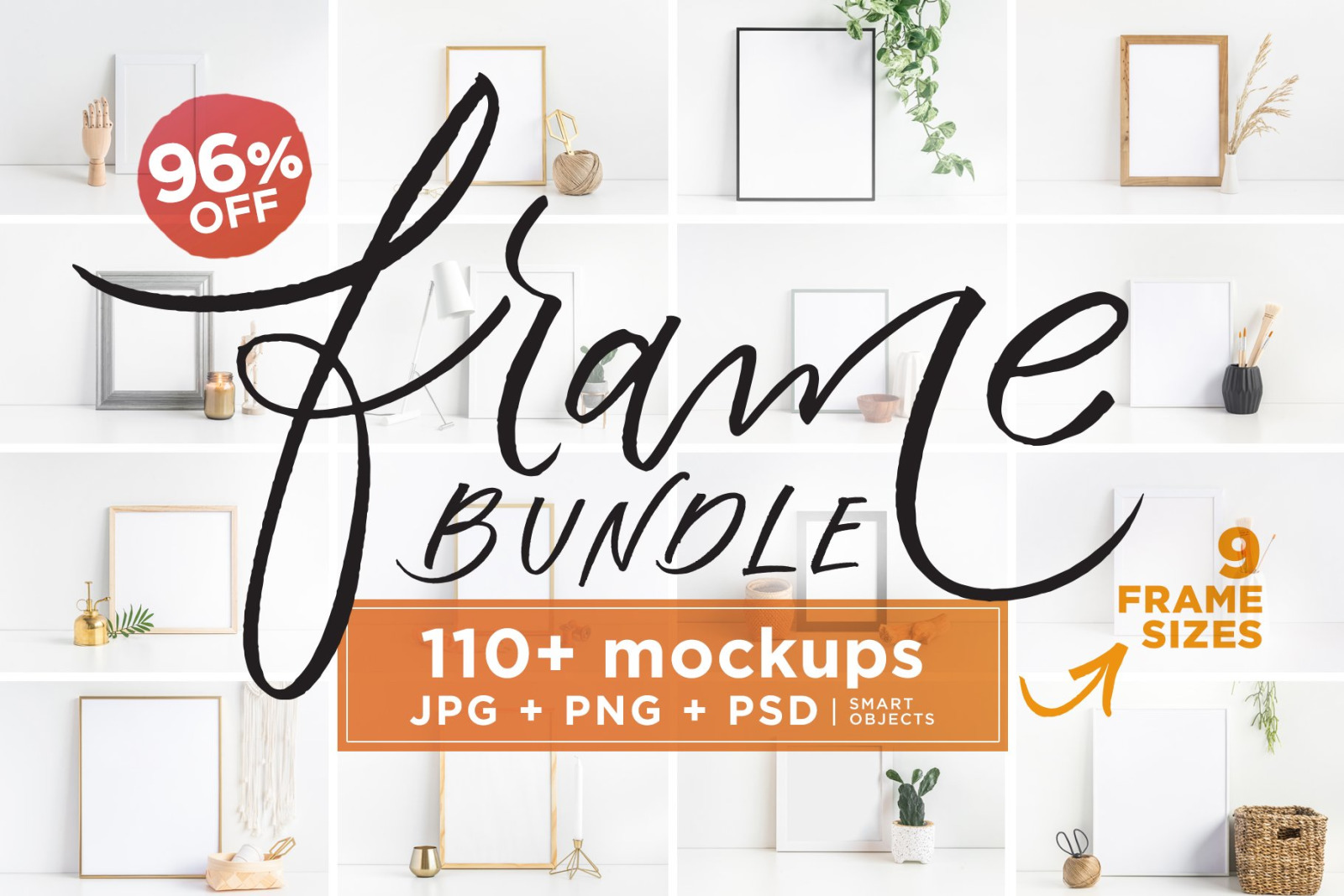 Frame Mockup Bundle - JPG PNG PSD