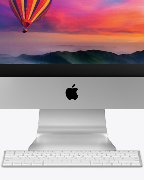 iMac Pro Keyboard and Mouse Mockup - Front View