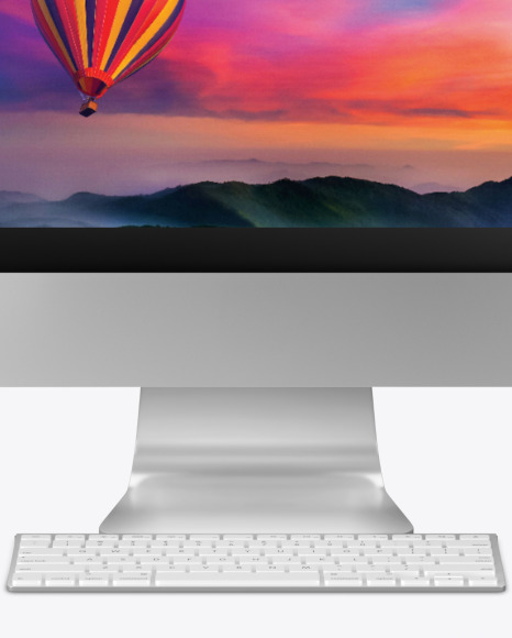 iMac Pro Keyboard and Mouse Mockup - Front View