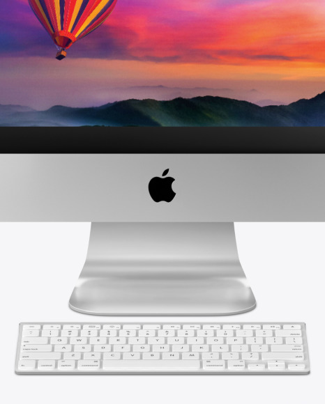 iMac Pro Keyboard and Mouse Mockup - Front View