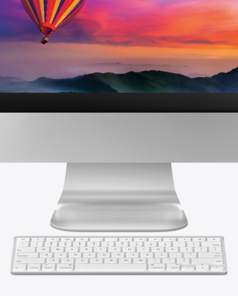 iMac Pro Keyboard and Mouse Mockup - Front View