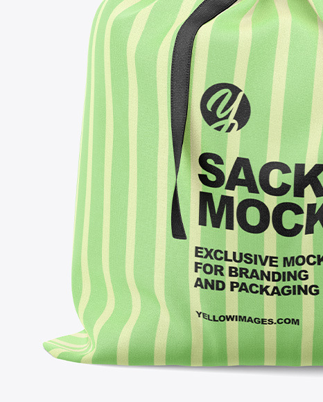 Fabric Sack Mockup - Front View