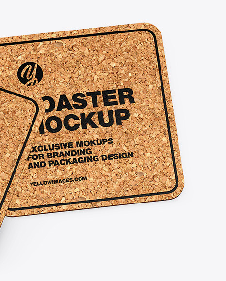 Cork Coasters Mockup