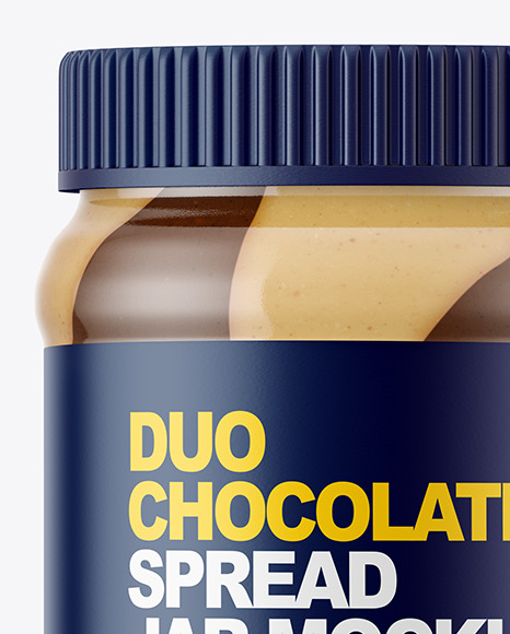 Duo Chocolate Spread Jar Mockup Duo Chocolate Spread Jar Mockup