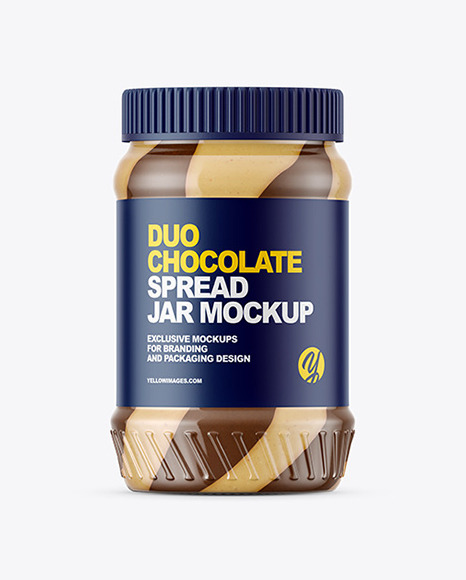Duo Chocolate Spread Jar Mockup Duo Chocolate Spread Jar Mockup