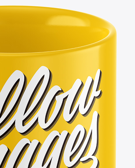 Glossy Coffee Cup Mockup