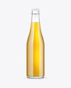 Clear Glass Lager Beer Bottle Mockup