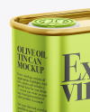 Metallic Olive Oil Tin Can Mockup