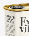 Matte Olive Oil Tin Can Mockup