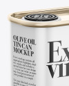 Glossy Olive Oil Tin Can Mockup