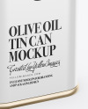 Glossy Olive Oil Tin Can Mockup