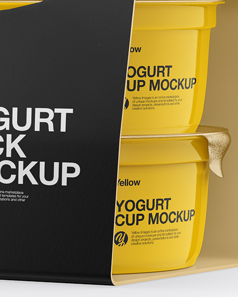 Yogurt 4 Pack Mockup