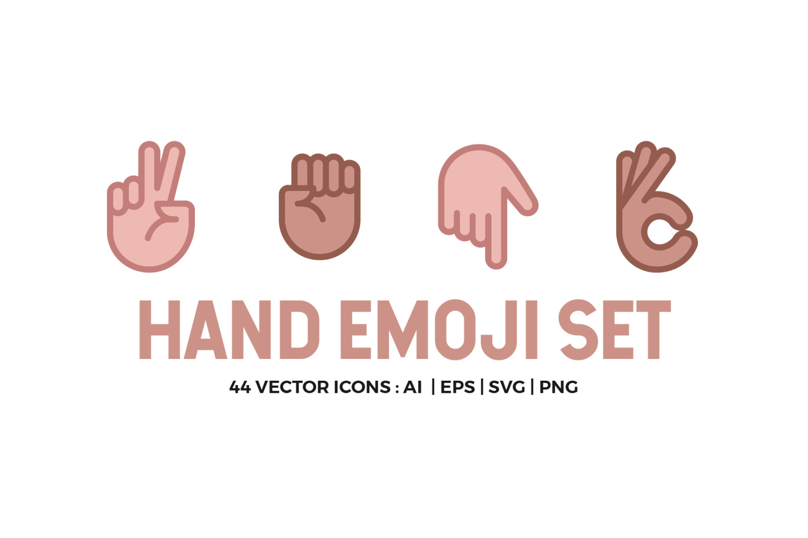 Hand Emoji Icon Set