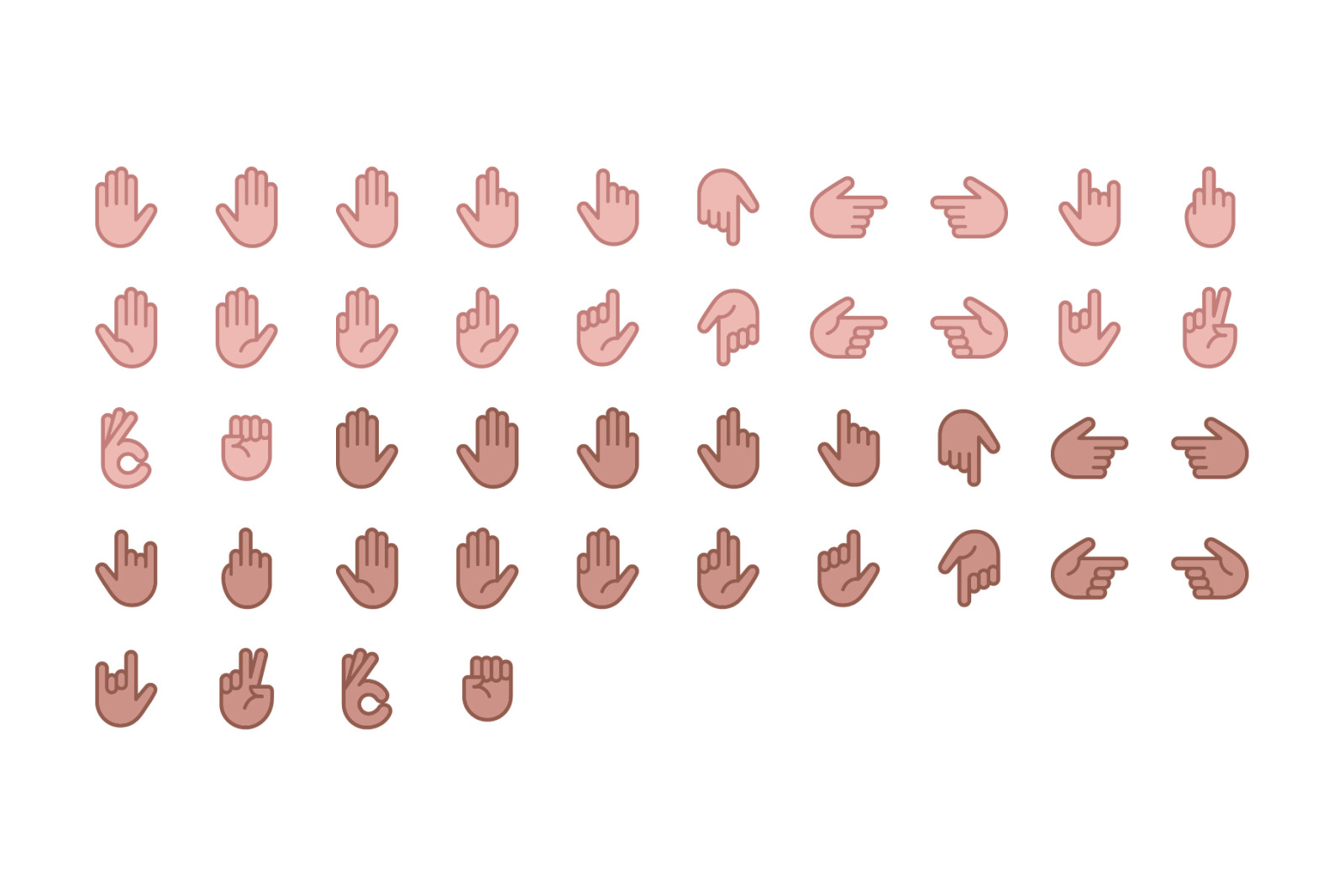 Hand Emoji Icon Set